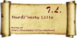 Thuránszky Lilla névjegykártya