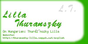 lilla thuranszky business card